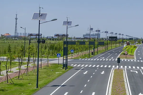 Solar Street Light in Use